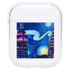 Starry Night In New York Van Gogh Manhattan Chrysler Building And Empire State Building Hard Pc Airpods 1/2 Case by Modalart