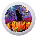 Halloween Art Starry Night Hallows Eve Black Cat Pumpkin Dento Box with Mirror Front