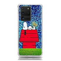 Cartoon Dog Starry Night Van Gogh Parody Samsung Galaxy S20 Ultra 6 9 Inch Tpu Uv Case