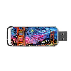 Golden Gate Bridge Starry Night Vincent Van Gogh Portable Usb Flash (two Sides)