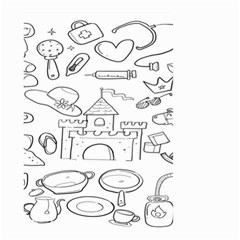 Baby Hand Sketch Drawn Toy Doodle Small Garden Flag (two Sides)