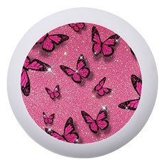 Pink Glitter Butterfly Dento Box With Mirror