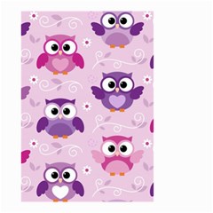 Seamless Cute Colourfull Owl Kids Pattern Small Garden Flag (two Sides)