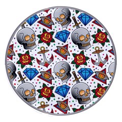 Full Color Flash Tattoo Patterns Wireless Fast Charger(white)