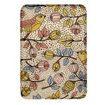 Seamless Pattern With Flower Bird Rectangular Glass Fridge Magnet (4 pack) Front