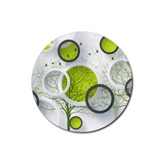 Circles Still Life Rubber Coaster (round)