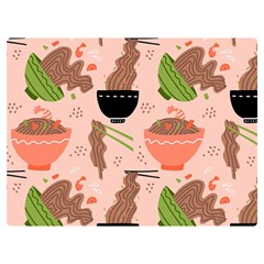 Japanese Street Food Soba Noodle In Bowl Premium Plush Fleece Blanket (extra Small)