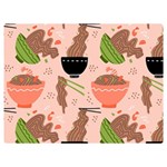 Japanese Street Food Soba Noodle In Bowl Premium Plush Fleece Blanket (Extra Small) 40 x30  Blanket Front