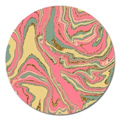 Pattern Glitter Pastel Layer Magnet 5  (round)