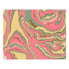 Pattern Glitter Pastel Layer Premium Plush Fleece Blanket (large)