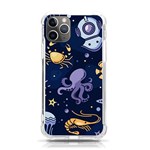 Marine Seamless Pattern Thin Line Memphis Style iPhone 11 Pro 5.8 Inch TPU UV Print Case Front