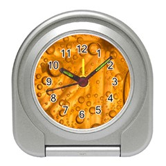 Lime Water Bubbles Macro Light Detail Background Travel Alarm Clock