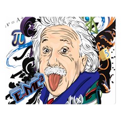 Albert Einstein Physicist Premium Plush Fleece Blanket (large)