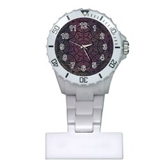 Mandala Neon Symmetric Symmetry Plastic Nurses Watch