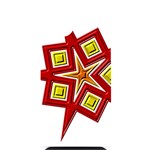 Pattern Tile Decorative Design Star iPhone 14 Plus Black UV Print Case Front