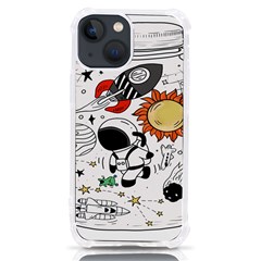 Astronaut Drawing Planet Iphone 13 Mini Tpu Uv Print Case