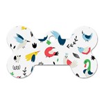Vector Set Isolates With Cute Birds Scandinavian Style Dog Tag Bone (One Side) Front