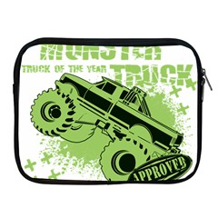 Monster Truck Illustration Green Car Apple Ipad 2/3/4 Zipper Cases by Sarkoni