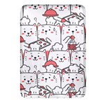 Cute Cat Chef Cooking Seamless Pattern Cartoon Rectangular Glass Fridge Magnet (4 pack) Front
