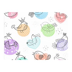 Cartoon Bird Cute Doodle Bird Two Sides Premium Plush Fleece Blanket (mini)