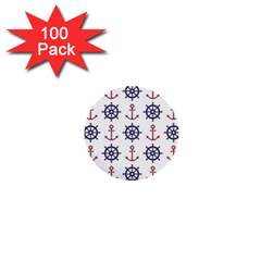 Nautical Seamless Pattern 1  Mini Buttons (100 Pack) 