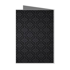 Black Floral Background, Black Backgrounds, Vintage Floral Mini Greeting Cards (pkg Of 8)