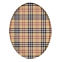 Burberry, Checker, Clothes, Fashion, Pattern Oval Glass Fridge Magnet (4 Pack)