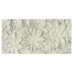 Damask, Desenho, Flowers, Gris Banner And Sign 4  X 2 