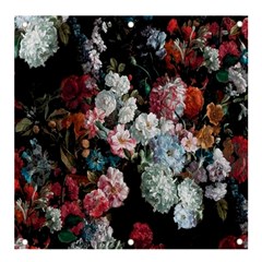 Floral Pattern, Red, Floral Print, E, Dark, Flowers Banner And Sign 4  X 4 