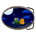 Adventure Time Jake And Finn Night Belt Buckles Front