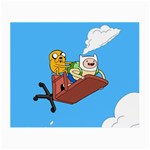 Cartoon Adventure Time Jake And Finn Small Glasses Cloth Front