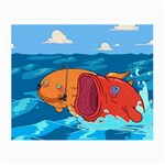 Adventure Time Fish Landscape Small Glasses Cloth Front