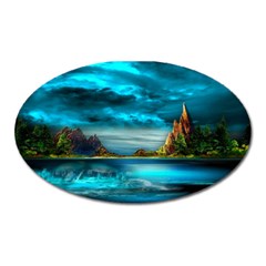 Artistic Fantasy Psychedelic Oval Magnet