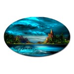 Artistic Fantasy Psychedelic Oval Magnet Front