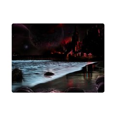 Artistic Creepy Dark Evil Fantasy Halloween Horror Psychedelic Scary Spooky Premium Plush Fleece Blanket (mini)
