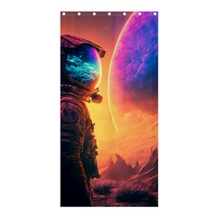 Illustration Trippy Psychedelic Astronaut Landscape Planet Mountains Shower Curtain 36  X 72  (stall)  by Sarkoni