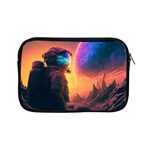 Illustration Trippy Psychedelic Astronaut Landscape Planet Mountains Apple iPad Mini Zipper Cases Front