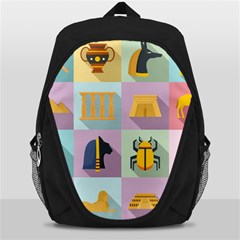Egypt Icons Set Flat Style Backpack Bag