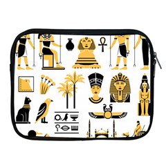 Egypt Symbols Decorative Icons Set Apple Ipad 2/3/4 Zipper Cases by Bedest