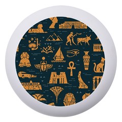 Dark Seamless Pattern Symbols Landmarks Signs Egypt Art Dento Box With Mirror