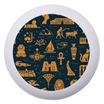 Dark Seamless Pattern Symbols Landmarks Signs Egypt Art Dento Box with Mirror Front