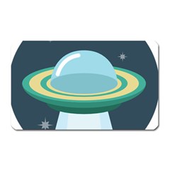 Illustration Ufo Alien  Unidentified Flying Object Magnet (rectangular)