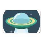 Illustration Ufo Alien  Unidentified Flying Object Magnet (Rectangular) Front