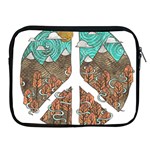 Psychedelic Art Painting Peace Drawing Landscape Art Peaceful Apple iPad 2/3/4 Zipper Cases Front