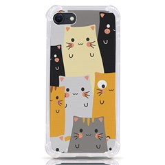 Seamless Pattern Cute Cat Cartoons Iphone Se
