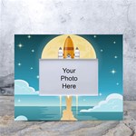 Space Exploration Illustration White Tabletop Photo Frame 4 x6  Front