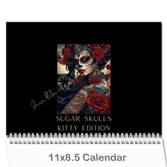 Sugar Skull Kitty Edition Wall Calendar 11 X 8 5 (12-months) by Lacatrinascanvas