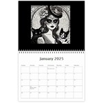 Sugar Skull Kitty Edition Wall Calendar 11 x 8.5 (12-Months) Jan 2025