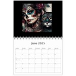 Sugar Skull Kitty Edition Wall Calendar 11 x 8.5 (12-Months) Jun 2025
