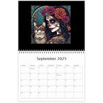 Sugar Skull Kitty Edition Wall Calendar 11 x 8.5 (12-Months) Sep 2025